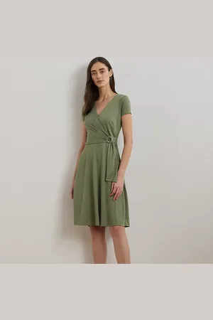 Ralph Lauren Abito in jersey scollo a V incrociato