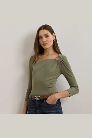 Ralph Lauren Top asimmetrico in jersey stretch
