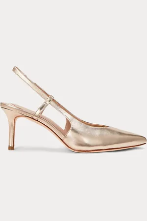 Ralph Lauren Décolleté Khloe in pelle metallizzata