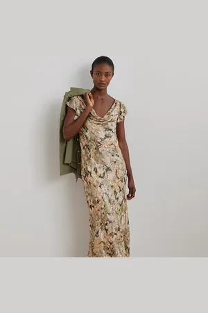 Ralph Lauren Abito in jacquard metallizzato a fiori