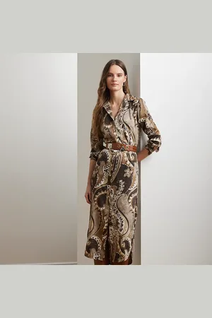 Ralph Lauren Petite - Chemisier in twill con motivo cashmere