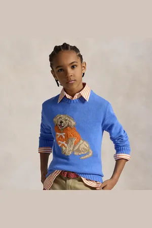 Ralph Lauren Maglia in cotone con cagnolino a intarsi