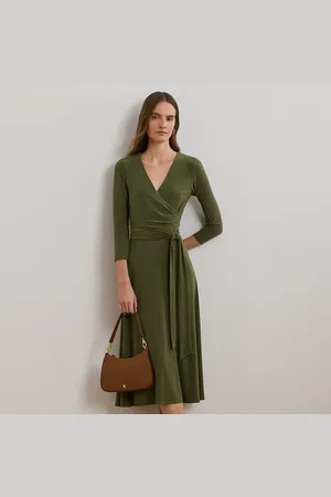 Ralph Lauren Abito in jersey scollo a V incrociato
