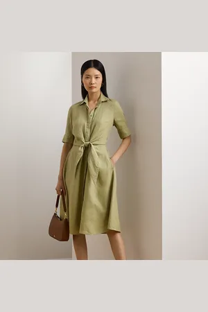 Ralph Lauren Chemisier in lino con chiusura con lacci