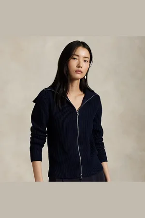 Ralph Lauren Maglia in cotone a coste con cerniera