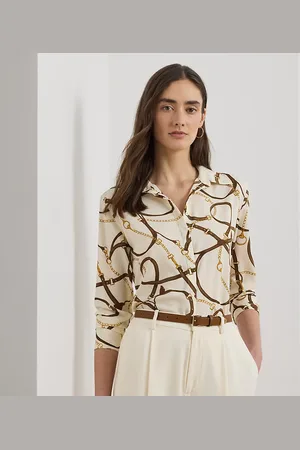 Ralph Lauren Camicia in crêpe stampata Classic-Fit