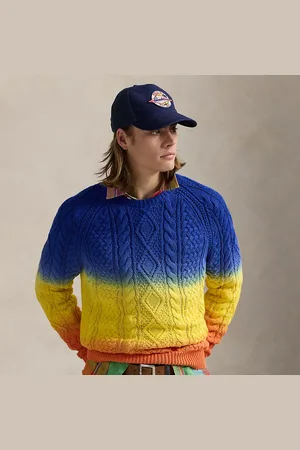 Ralph Lauren Maglia in cotone a punto Aran dip-dye