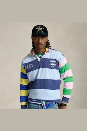 Ralph Lauren Maglia da rugby a righe taglio vintage