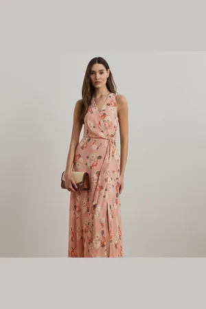 Ralph Lauren Abito in georgette a fiori con volant