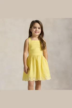 Ralph Lauren Abito in cotone e lino con ricami
