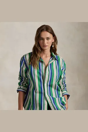Ralph Lauren Camicia in cotone a righe Oversize-Fit