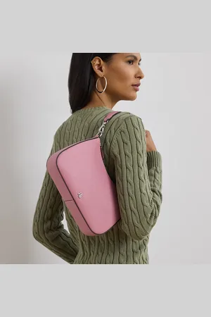 Ralph Lauren Borsa Danni media in pelle tratteggiata