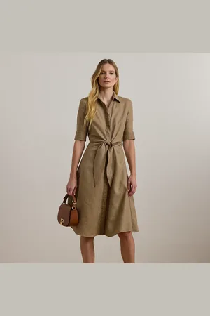 Ralph Lauren Chemisier in lino con chiusura con lacci