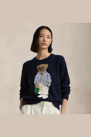 Ralph Lauren Maglia Polo Bear in cotone a girocollo