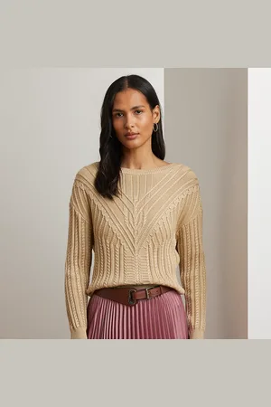 Ralph Lauren Maglia a trecce con scollo a barchetta