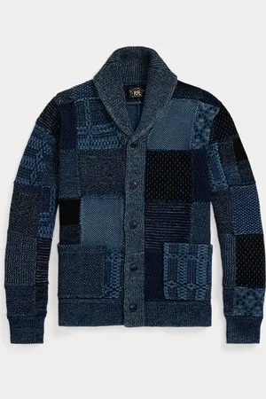 Ralph Lauren Cardigan in cotone e lino patchwork
