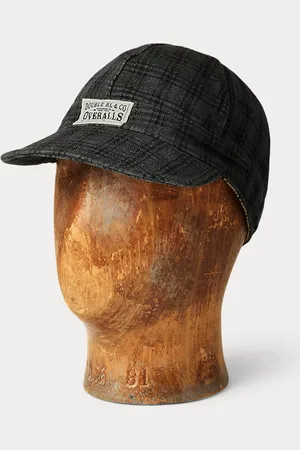 Ralph Lauren Cappellino in denim jacquard scozzese