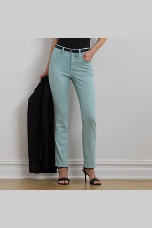 Ralph Lauren Jeans dritti a vita alta cerati