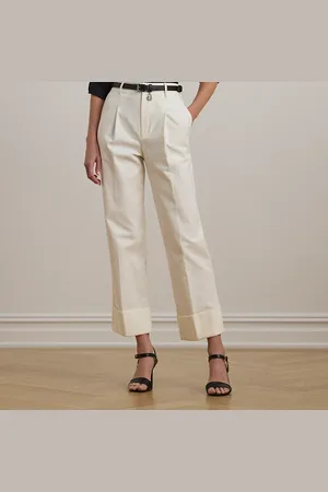Ralph Lauren Pantaloni in cotone stretch double-face