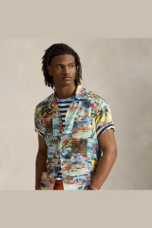 Ralph Lauren Camicia sahariana con stampa patchwork