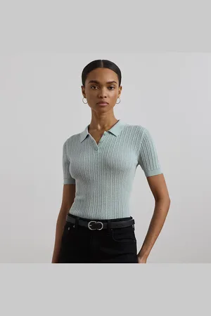 Ralph Lauren Maglia polo in misto cotone a pointelle