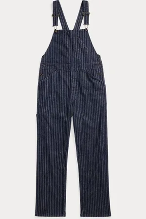Ralph Lauren Salopette in denim indaco gessato