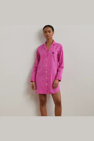 Ralph Lauren Camicia da notte in rasatello a righe