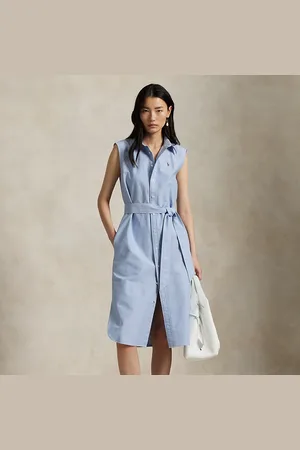 Ralph Lauren Chemisier Oxford smanicato con cintura
