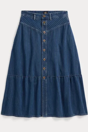 Ralph Lauren Gonna in denim a righe indaco