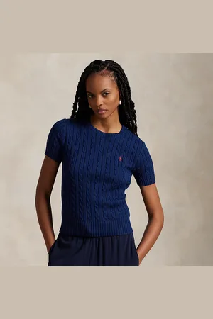 Ralph Lauren Maglia a maniche corte lavorata a trecce