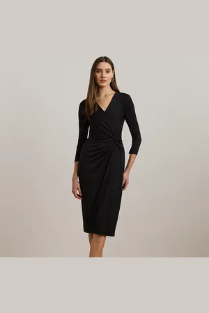 Ralph Lauren Abito in jersey con scollo V incrociato
