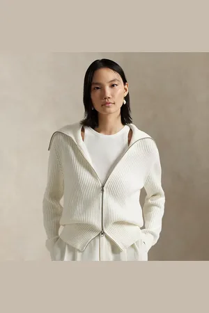 Ralph Lauren Maglia in cotone a coste con cerniera