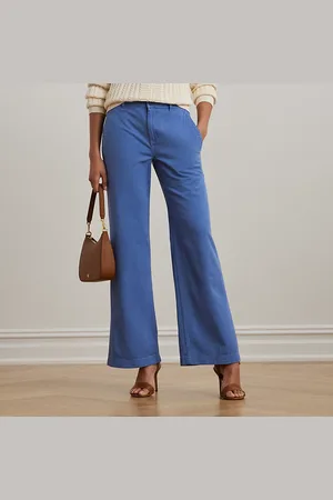 Ralph Lauren Pantaloni a gamba larga twill di cotone