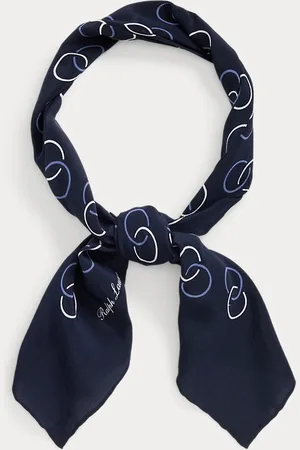 Ralph Lauren Foulard in seta con cerchi intrecciati