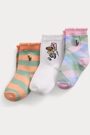 Ralph Lauren Tre paia di calze Polo Bear