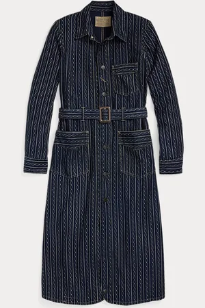 Ralph Lauren Camice in twill indaco con stampa