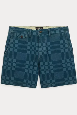 Ralph Lauren Short in jersey indaco stampa scozzese