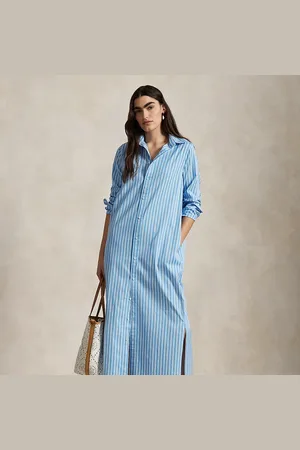 Ralph Lauren Chemisier lungo in cotone a righe