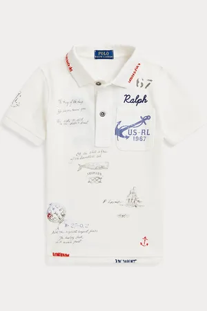 Ralph Lauren Polo in piqué di cotone stile nautico