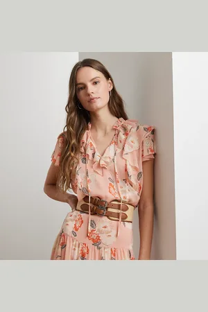 Ralph Lauren Camicetta in georgette con volant