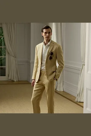 Ralph Lauren Pantaloni Gregory lino seta fatti a mano