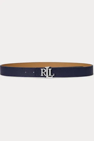 Ralph Lauren Cintura double-face martellata con logo