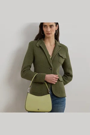 Ralph Lauren Borsa Danni media in pelle tratteggiata