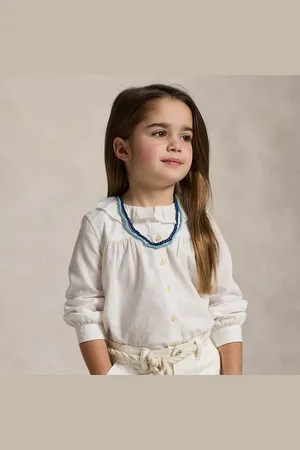 Ralph Lauren Camicia in lino e cotone con volant