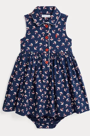 Ralph Lauren Chemisier in cotone con ancore e culotte