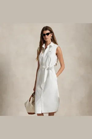 Ralph Lauren Chemisier Oxford smanicato con cintura