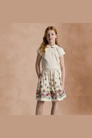 Ralph Lauren Set top e gonna in rasatello a fiori