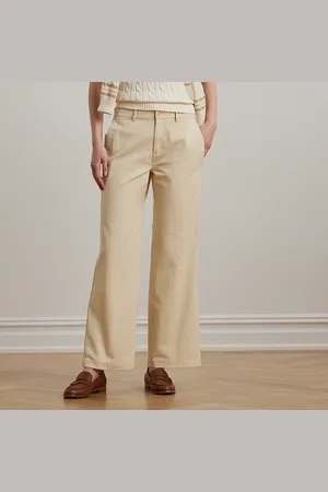Ralph Lauren Pantaloni a gamba larga twill di cotone
