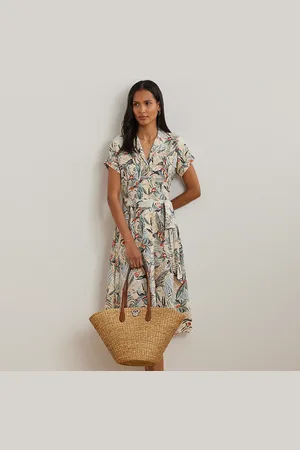 Ralph Lauren Chemisier sahariano in crêpe con cintura