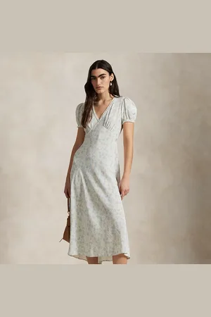 Ralph Lauren Abito in crêpe di seta a fiori